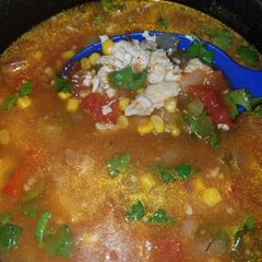 A picture of Chicken Tortilla Soup.