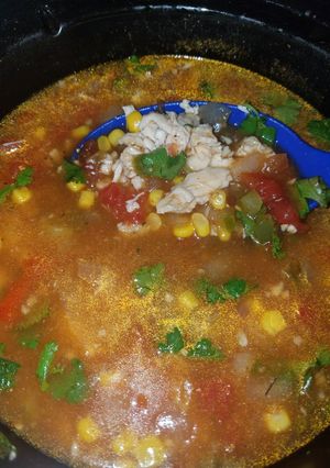 A picture of Chicken Tortilla Soup.