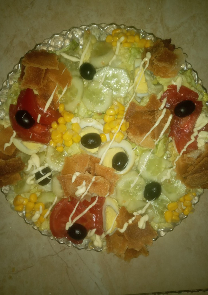 صورة لوصفة سلطة منوعة وبديكور راقي (جزء 1)🌸🌸😋😋😋👌👌👌🤩🤩❤❤❤❤🔥