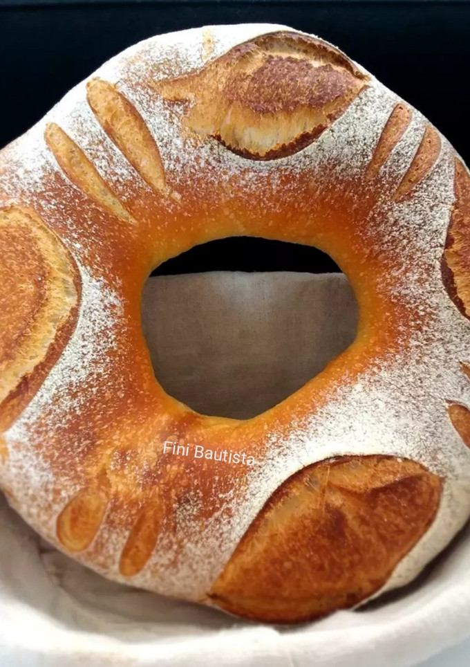 Una foto de Rosca de pan con masa madre y yogur