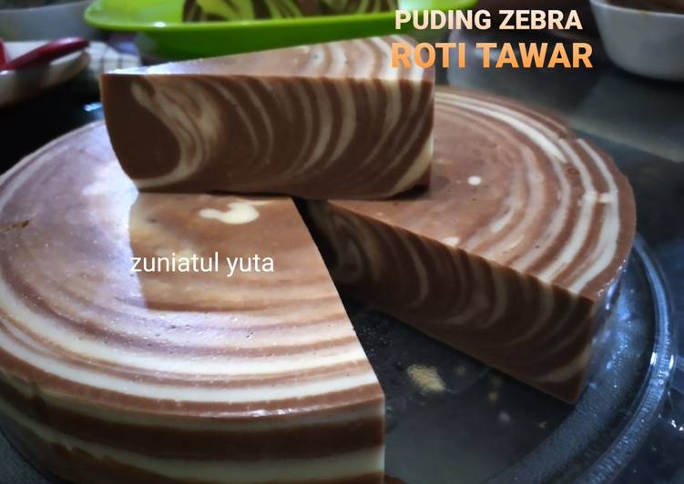 Puding Zebra Roti Tawar