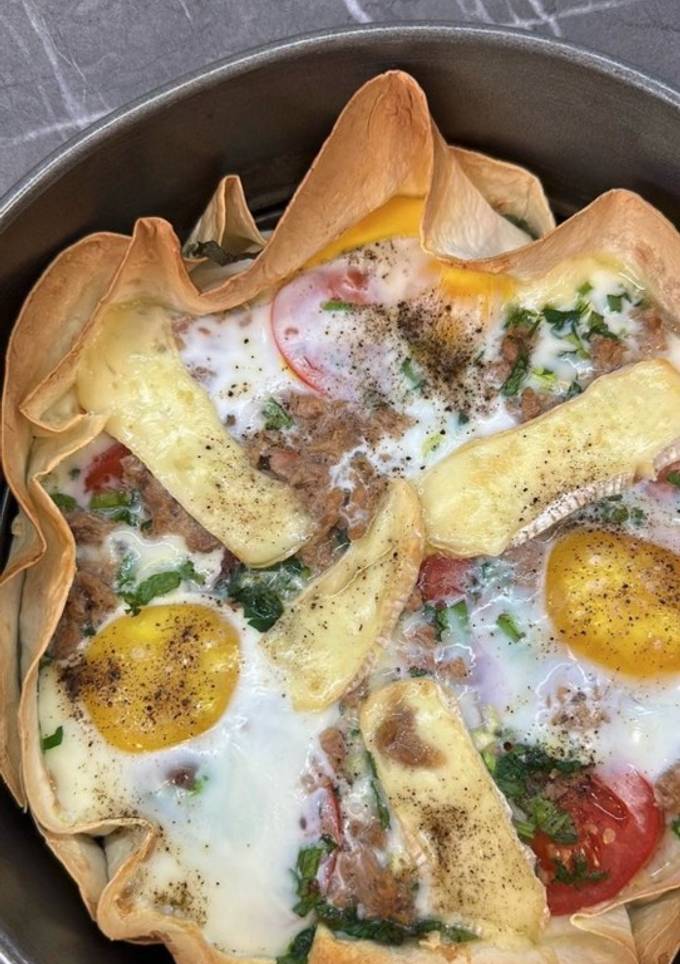 Лаваш 🫓 з тунцем та овочами, запечений в духовці