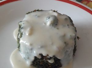 Foto di Sformatino di spinacini con fonduta di gorgonzola