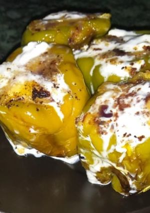 A picture of Stuffed capsicum.