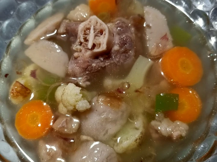 Langkah Mudah untuk Menyiapkan Resep Sup iga buntut sapi Anti Ribet, Bisa Manjain Lidah