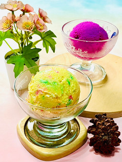 Foto resep 334. ES Krim Rasa Buah [Mango and Dragon Fruit Ice Cream]