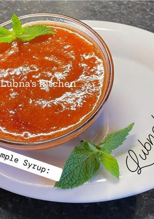 A picture of Peach Simple Syrup:.