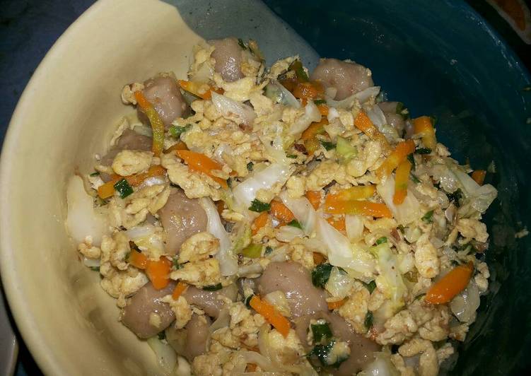 Orak arik telur bakso