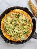 Sourdough Discard Creamy Mushroom Chicken Pizza