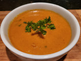 Creamy Thai Carrot Soup w/ Basil