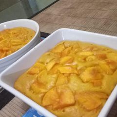 A picture of Peach cobbler.