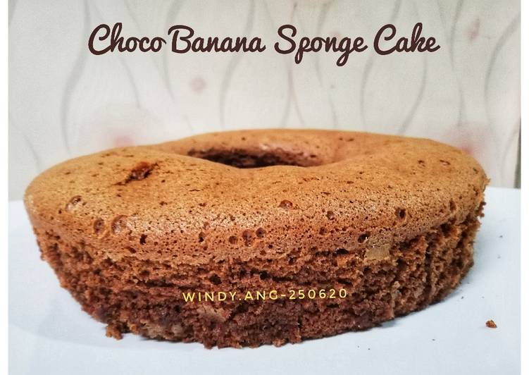 Choco Banana Sponge Cake 💙