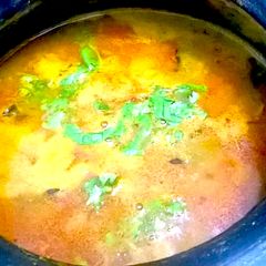 A picture of Vegetable sambar.