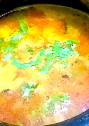 A picture of Vegetable sambar.