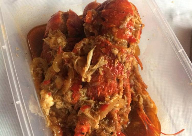 Resep Lobster saus padang Anti Gagal