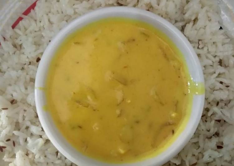 Recipe of Homemade Kadhi chawal