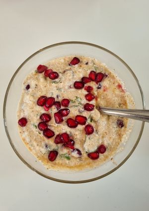A picture of Pomegranate raita.