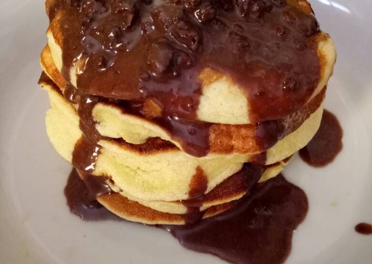 Simple fluffy pancake takaran sendok