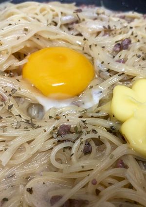 Foto resep Spagetti carbonara with creamy sauce