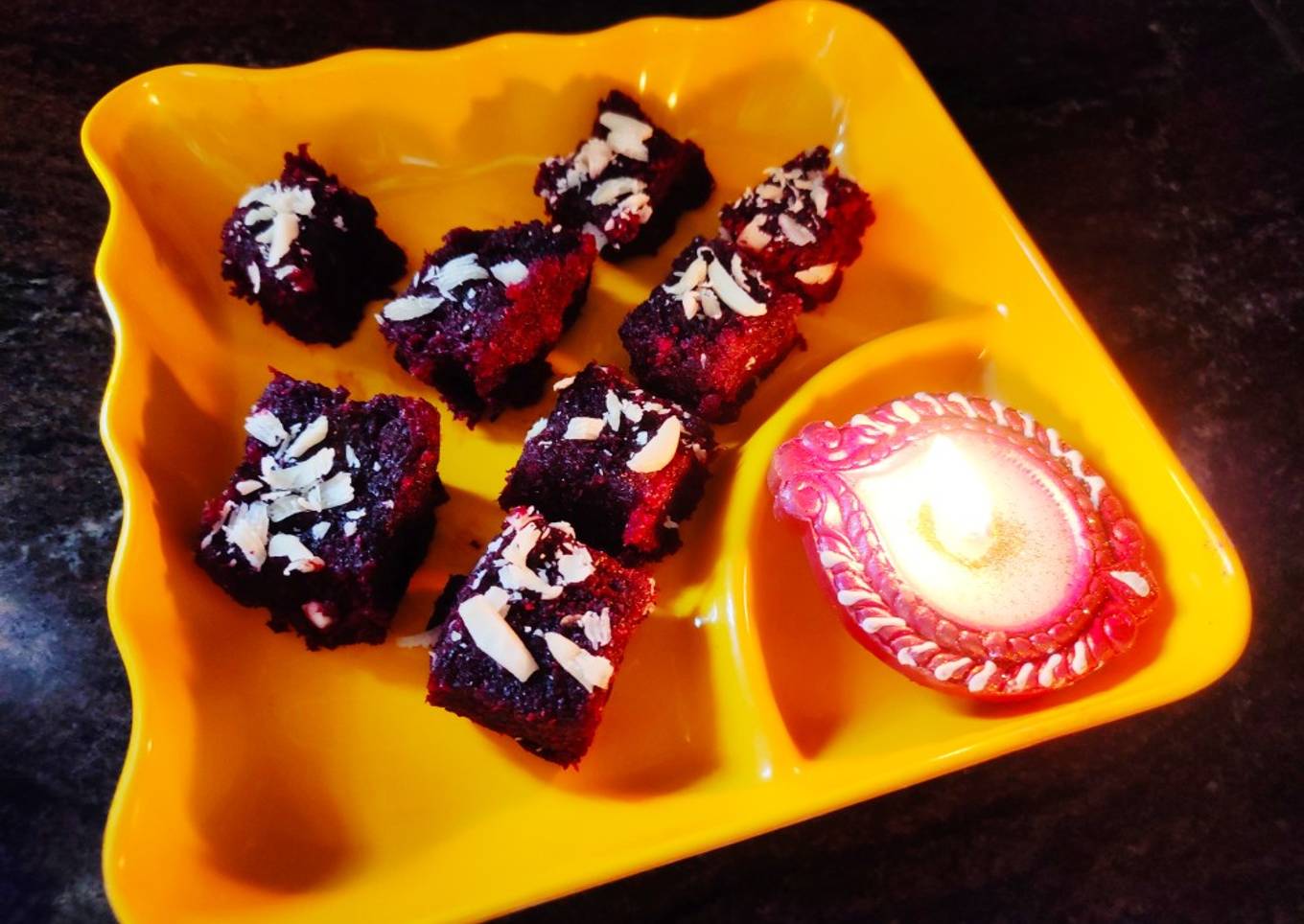 Beetroot Coconut Burfi
