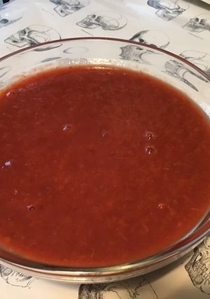 Une photo de Compote de pêches et mandarines