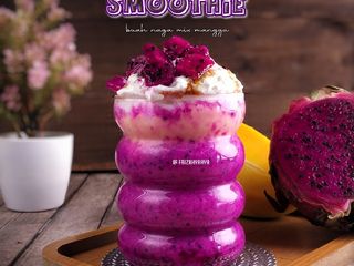 Smoothie buah naga mix mangga