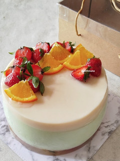 Foto resep Puding Busa Jeruk Strawberry