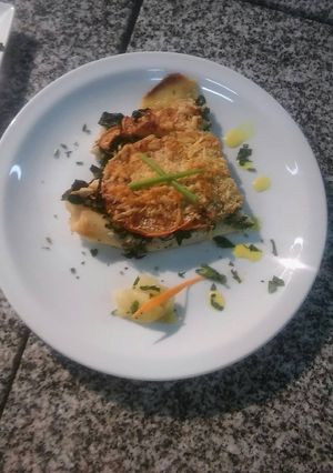 Una foto de Filete en croute de queso