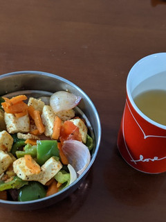 A picture of Paneer salad.