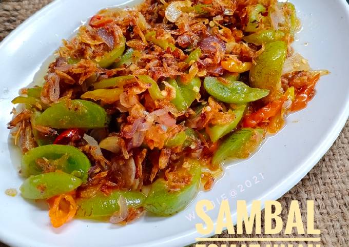 Sambal Tomat Hijau Rebon Kering