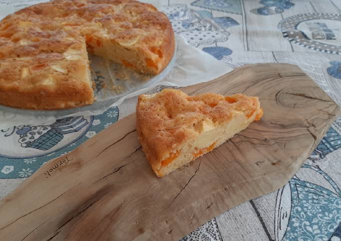 Come a Preparare Veloce Torta di mele e albicocche facile
