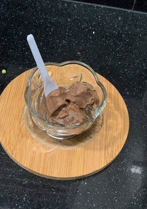 A picture of Belgium dark nutty chocolate ice-cream.