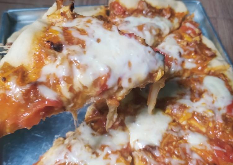 Resep Pizza haneut gopean dadakan????????????, Enak