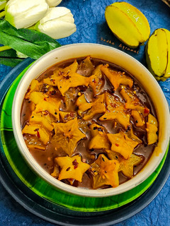 स्टार फ्रूट / कमरख लौंजी (Star fruit ki launji recipe in Hindi) रेसिपी मुख्य फोटो