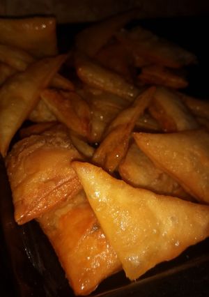 Una foto de Triangulitos dulces de hojaldre