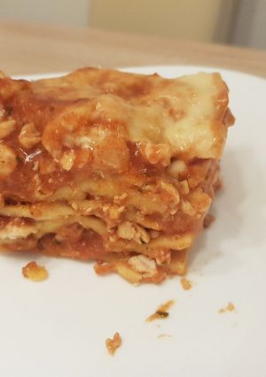 Lasagne paradicsomos csirkemellel, házi gluténmentes tésztával recept fotója