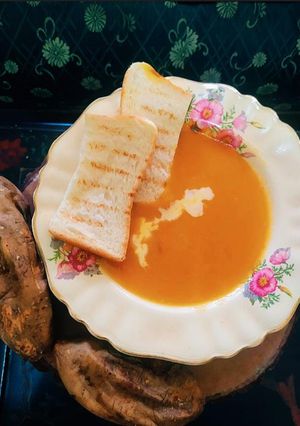 Foto resep Sup krim Ubi Cilembu sweet savoury