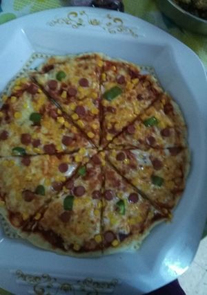 صورة لوصفة بيتزا