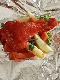 Una foto de Pollo al vapor o en achote