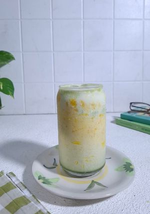 Foto resep Ice Mango Matcha Latte