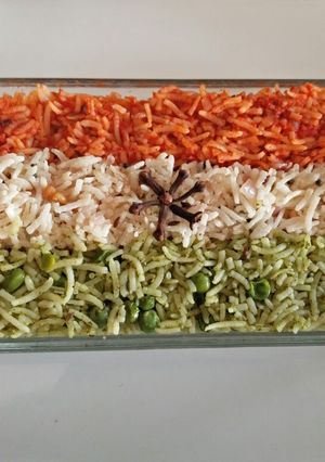 A picture of Tiranga Pulao.