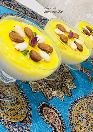 عکسی از دستور حلوا نشاسته (نارگیلی)