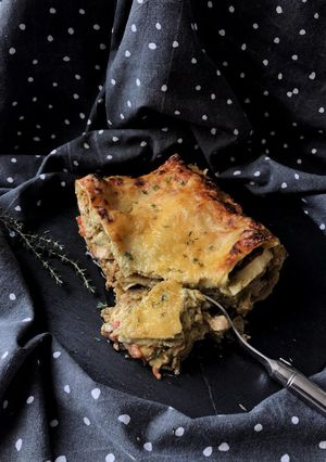 Une photo de LASAGNES PESTO-POULET-POIVRONS