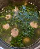 Canh ngải cứu nấu mọc thịt