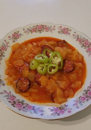 Autentikus kolbászos lecsó recept fotója