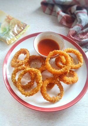 Foto resep Onion Rings Crispy / Bawang Bombay Goreng Tepung
