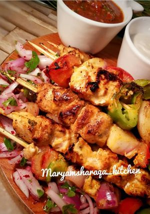 صورة لوصفة أسياخ شيش طاووق دجاج 🍡🍡