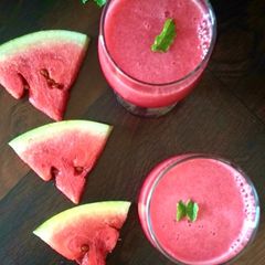 A picture of Watermelon rose cooler recipe | watermelon rose juice recipe.