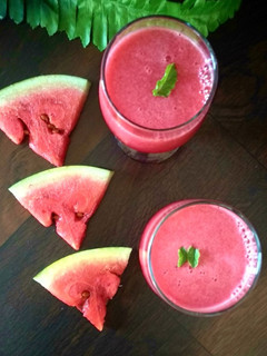 A picture of Watermelon rose cooler recipe | watermelon rose juice recipe.