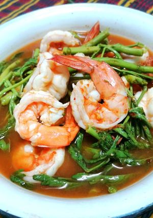 รูปของ แกงส้มกุ้งผักกระเฉด​